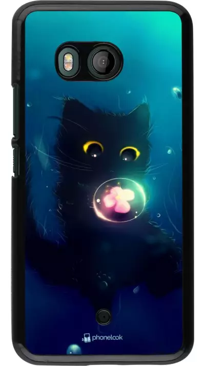 Coque HTC U11 - Cute Cat Bubble