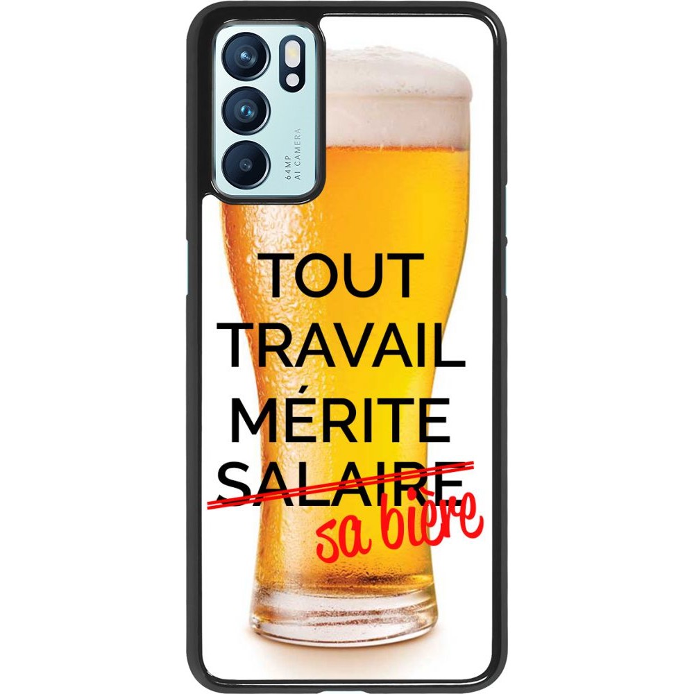 Coque Oppo Reno6 5G - Tout travail mérite sa bière