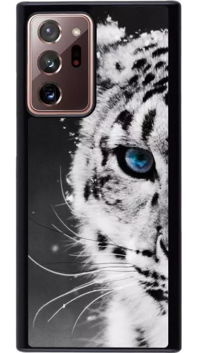 Coque Samsung Galaxy Note 20 Ultra - White tiger blue eye