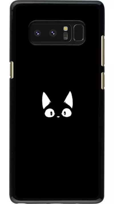 Coque Samsung Galaxy Note8 - Funny cat on black