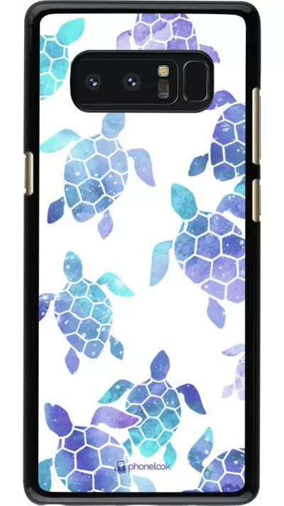 Coque Samsung Galaxy Note8 - Turtles pattern watercolor