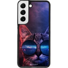 Coque Samsung Galaxy S22 - Red Blue Cat Glasses