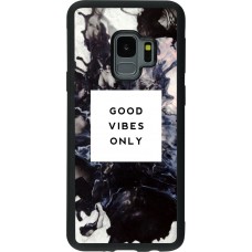 Hülle Samsung Galaxy S9 - Silikon schwarz Marble Good Vibes Only