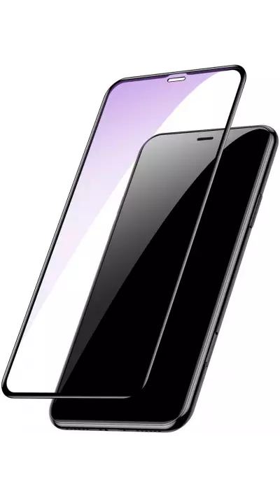 3D Tempered Glass vitre de protection noir anti-lumière bleue - iPhone 12 mini