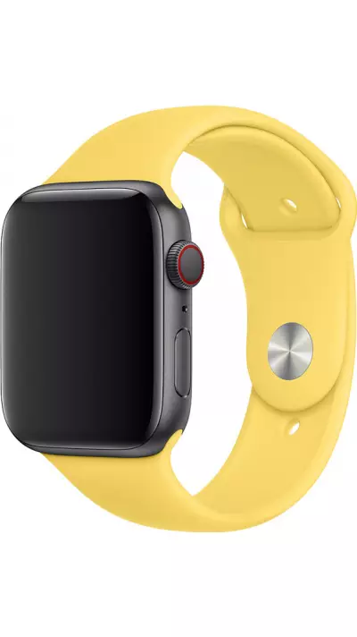 Bracelet sport en silicone jaune - Apple Watch 42mm / 44mm / 45mm
