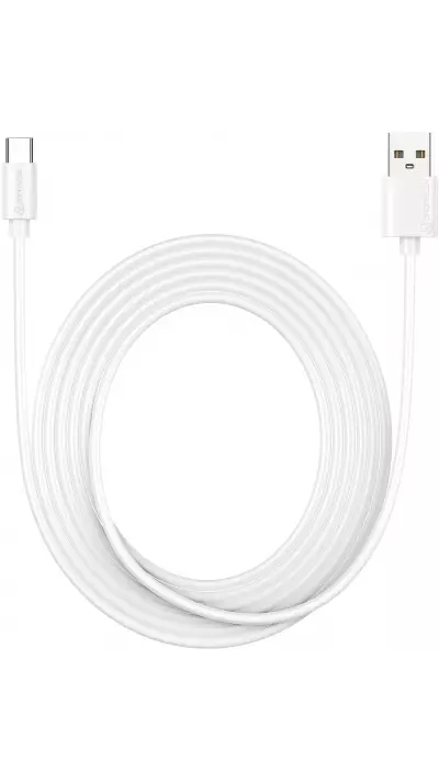 Long câble chargeur (3 mètres) USB-C vers USB-A - PhoneLook - Blanc
