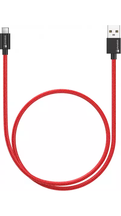 Câble chargeur (50cm) USB-C vers USB-A - Nylon PhoneLook