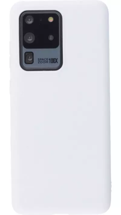 Coque Samsung Galaxy S20 Ultra - Silicone Mat - Blanc