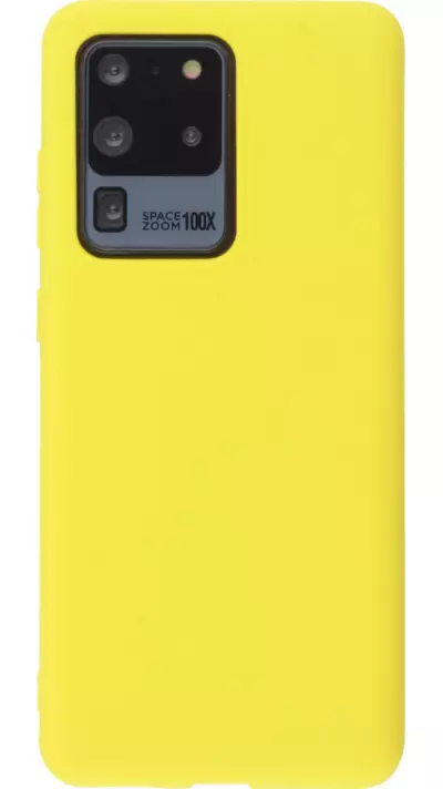 Coque Samsung Galaxy S20 Ultra - Silicone Mat jaune