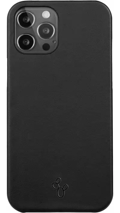 Coque iPhone 12 Pro Max - NOPAAL cuir de cactus vegan - Noir