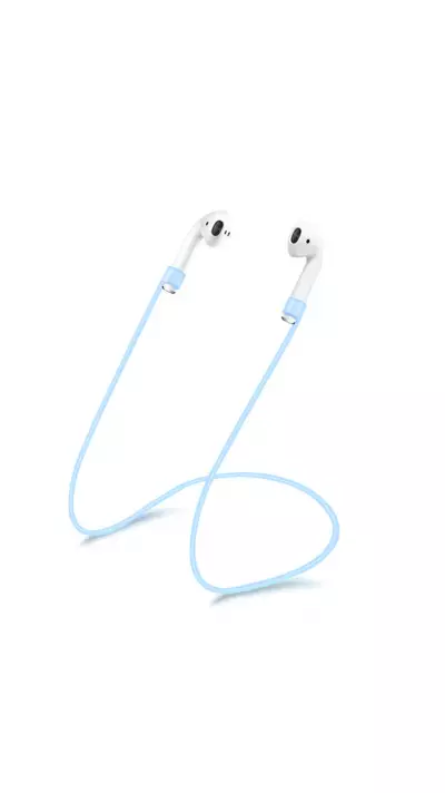 Lanière d'écouteur anti-perte en silicone - Bleu clair - AirPods 1 / 2 / Pro