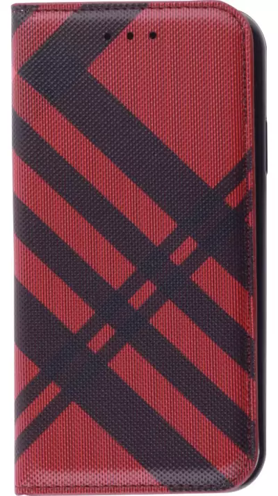 Fourre iPhone 11 Pro Max - Flip Lines - Rouge